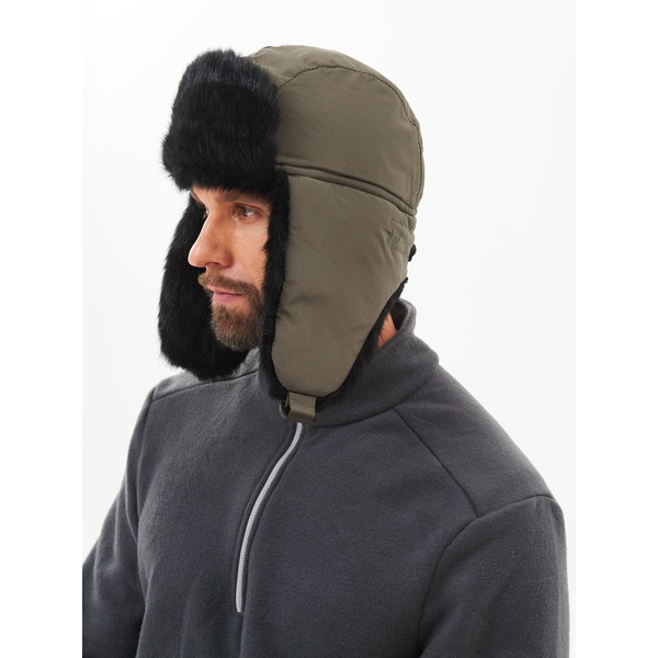 Шапка-ушанка Huntsman Евро (с маской) хаки, Норка