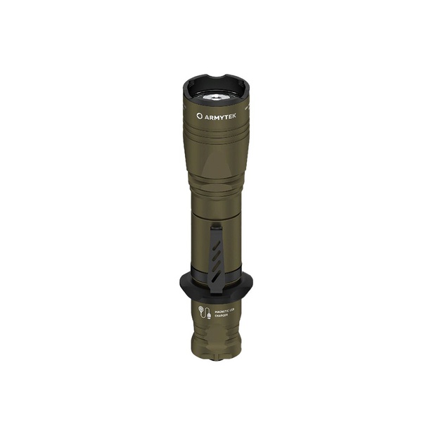 Фонарь тактический ArmyTek Dobermann Pro Magnet USB (1400 лм, теп. свет, аккумулятор) Олива