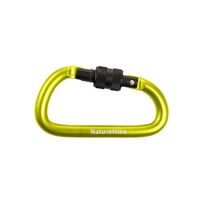 Карабин Naturehike NH15A005-H D-Type 6см с муфтой жёлтый