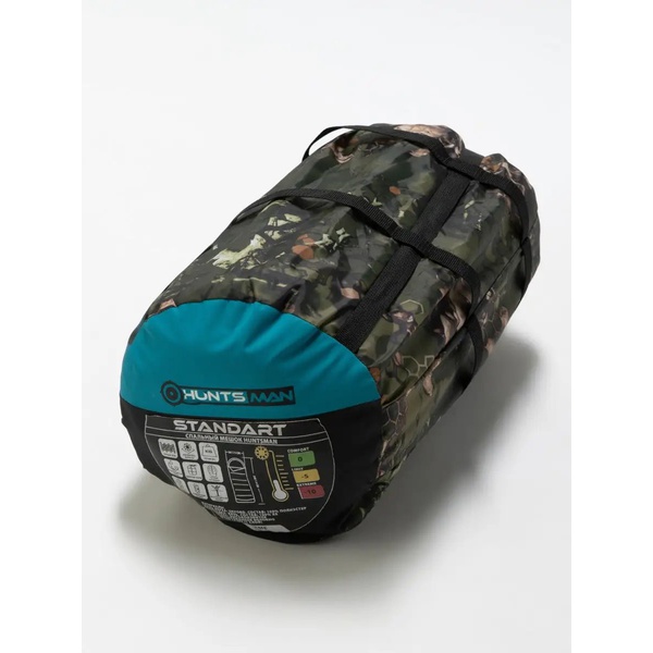 Спальный мешок Huntsman Standart Тёмный лес, тк. Алова, -10°С