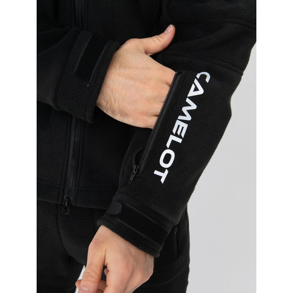 Куртка Huntsman Камелот чёрный, тк. Polar Fleece