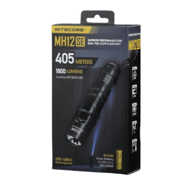 Фонарь светодиодный ручной Nitecore MH12SE(1800лм, аккумулятор)