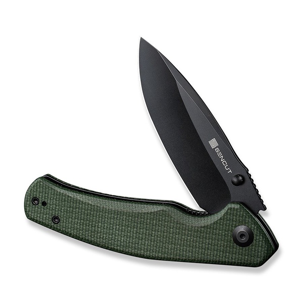 Нож Sencut Slashkin D2 Steel Black Handle Canvas Micarta Green