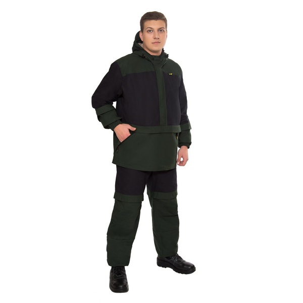 Костюм защитный БИОСТОП Лайт Чёрный/охотничий зеленый