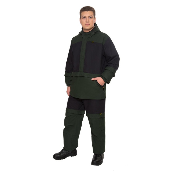 Костюм защитный БИОСТОП Лайт Чёрный/охотничий зеленый