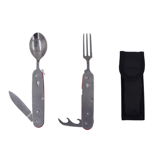 Набор столовых приборов Traveler K524B Красный