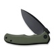 Нож Civivi Mini Praxis Steel Black Stonewashed OD Handle G10 Green. Фото 4