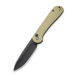 Нож Civivi Button Lock Elementum Steel Black Stonewashed Handle Olive, Micarta