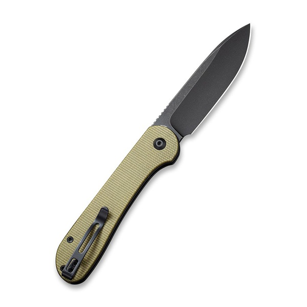Нож Civivi Button Lock Elementum Steel Black Stonewashed Handle Olive, Micarta