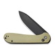 Нож Civivi Button Lock Elementum Steel Black Stonewashed Handle Olive, Micarta. Фото 4