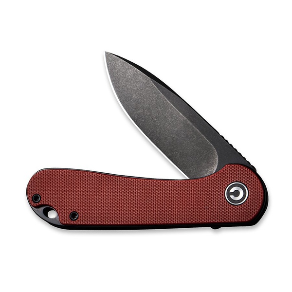 Нож Civivi Elementum D2 Steel Black Stonewashed Handle Burgundy, G10