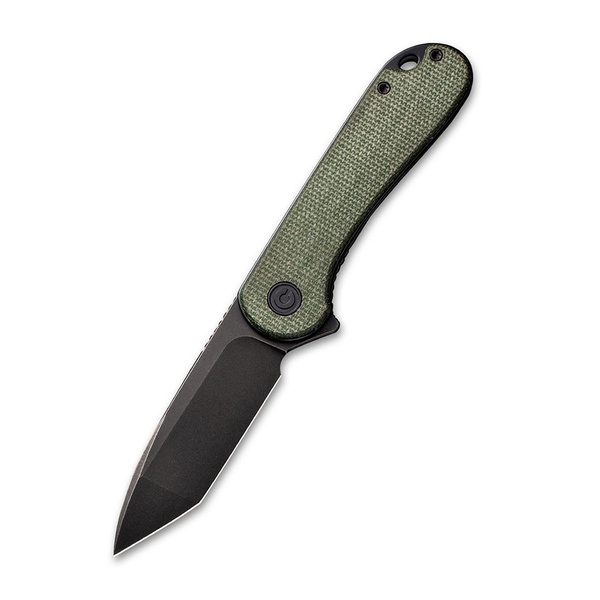 Нож Civivi Elementum D2 Steel Black Stonewashed Handle Green, Micarta