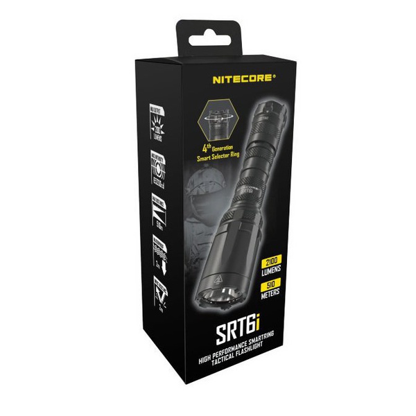 Фонарь светодиодный тактический Nitecore SRT6i(2100лм, аккумулятор)