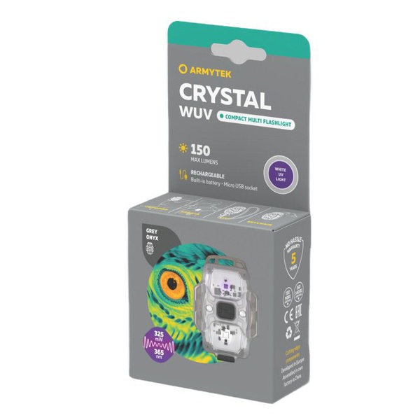 Мультифонарь светодиодный Armytek Crystal WUV(150лм, холодный свет, аккумулятор)