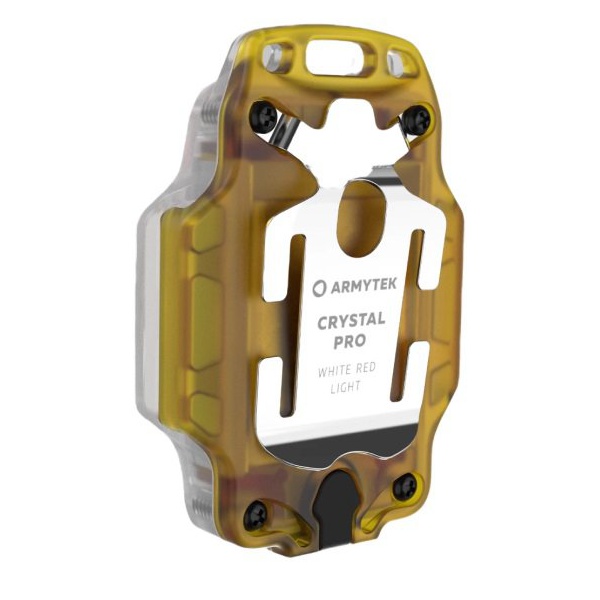 Мультифонарь Armytek Crystal Pro (220лм, белый и красный свет, аккумулятор) жёлтый