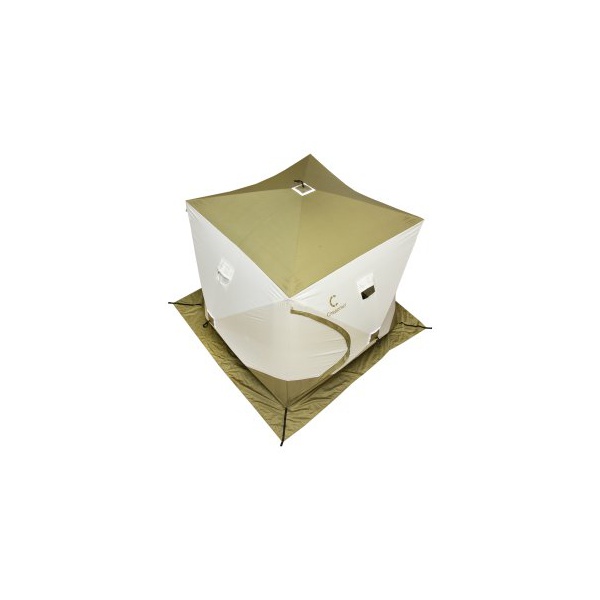 Палатка зимняя Следопыт Куб Premium 2,1 х 2,1 м (2 входа, 3 слоя)