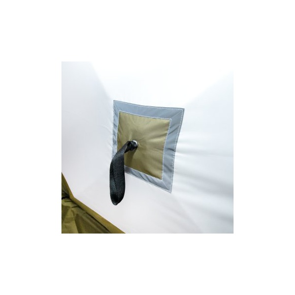 Палатка зимняя Следопыт Куб 1,5 х 1,5 м (1 слой) оливковый/белый, Oxford 210D