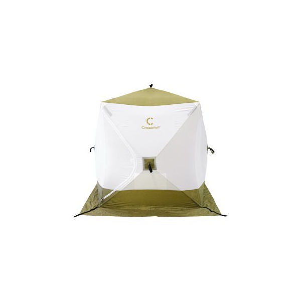 Палатка зимняя Следопыт Куб 1,5 х 1,5 м (1 слой) оливковый/белый, Oxford 240D