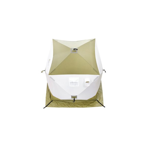 Палатка зимняя Следопыт Куб 1,5 х 1,5 м (1 слой) оливковый/белый, Oxford 240D