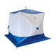Палатка для зимней рыбалки Следопыт Куб 2,1х2,1 м синий/белый с принтом. Фото 1