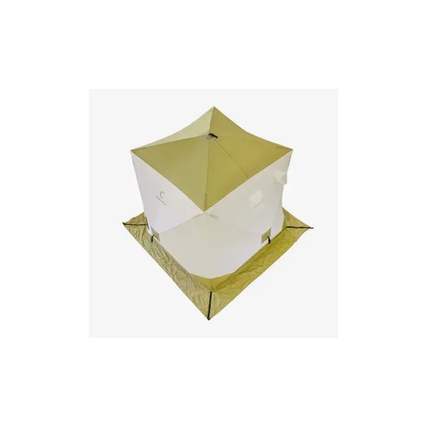 Палатка для зимней рыбалки Следопыт Куб 2,1х2,1 м оливковый/белый