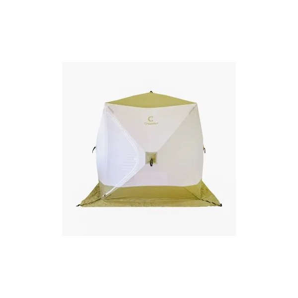 Палатка для зимней рыбалки Следопыт Куб 2,1х2,1 м оливковый/белый
