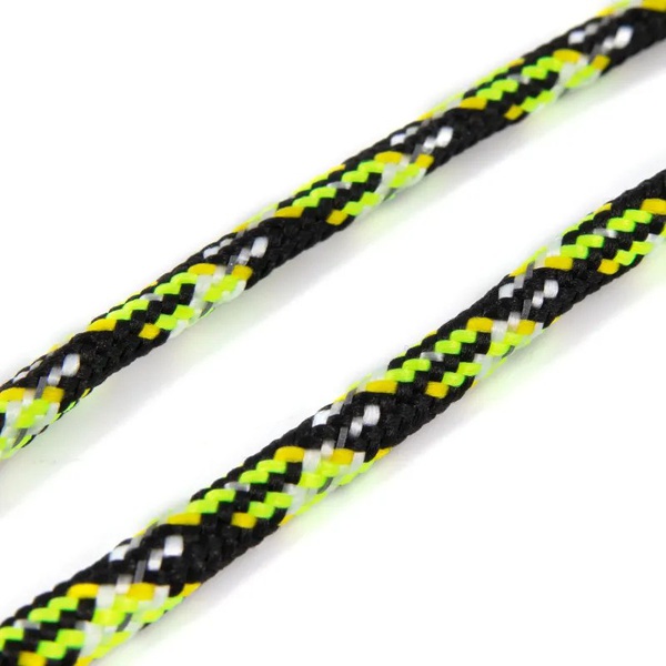 Шнур светоотражающий Следопыт (d-4 мм, L-10 м) черный/лимонный