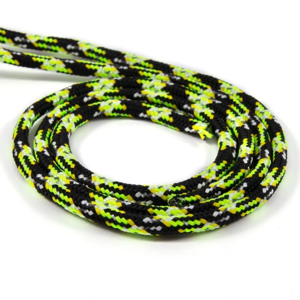 Шнур светоотражающий Следопыт (d-4 мм, L-10 м) черный/лимонный