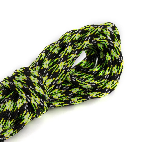 Шнур светоотражающий Следопыт (d-4 мм, L-10 м) черный/лимонный