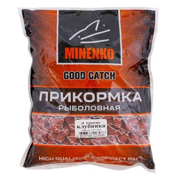 Прикормка Minenko Good Catch (гранулы 10 мм, 700 г) Клубника