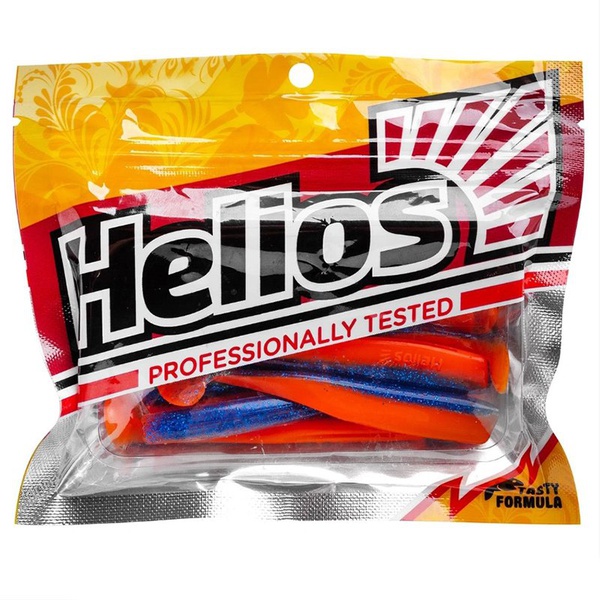 Виброхвост Helios Chebak 3,15"/8 см (7 шт) star blue & orange