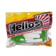 Твистер Helios Long Hybrid 3,55"/9,0 см (7шт/уп) White & Green. Фото 2