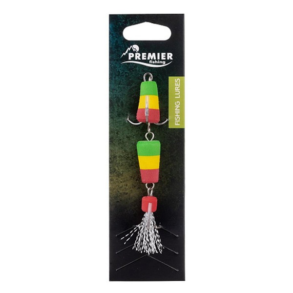 Мандула Premier Fishing Classic 2Х №10 красный/желтый/зеленый