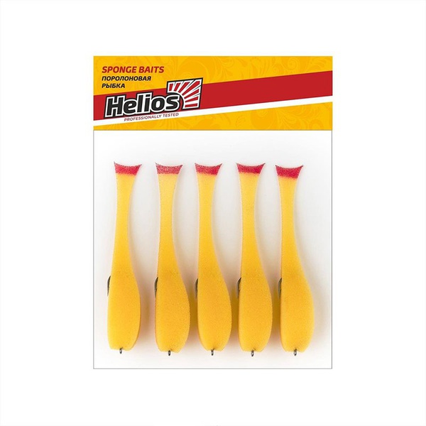 Рыбка поролоновая Helios 10,5 см (на офсет.крючке) жёлтый