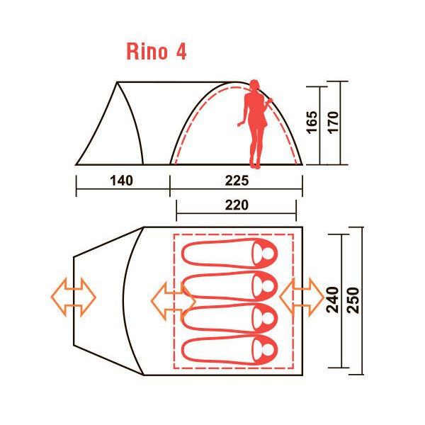 Палатка Canadian Camper Rino 4 royal