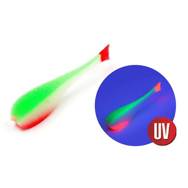 Рыбка поролоновая Яман с силиконовой вставкой (120 мм, 5 шт/уп) №23 UV