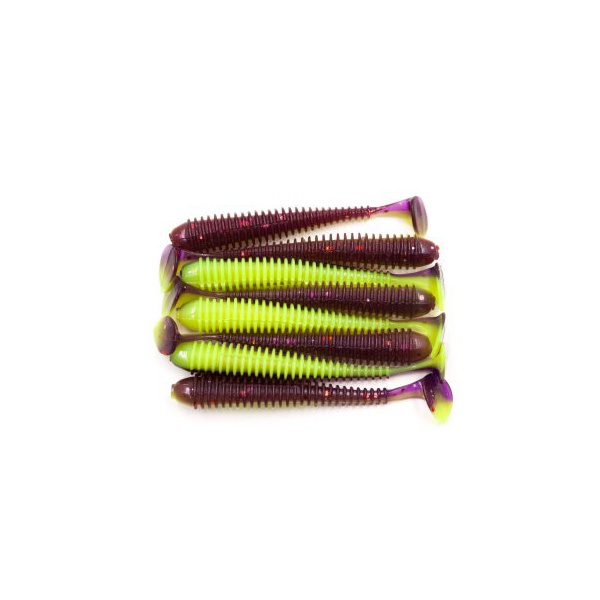 Виброхвост Yaman Pro Betta (8.9 см, 8 шт/уп) Violet Chartreuse, №26