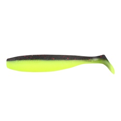 Виброхвост Yaman Pro Sharky Shad (11.4 см, 5 шт/уп) Black Red Flake/Chartreuse, №32