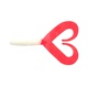 Твистер Yaman Pro Loop-Two (5 см, 10 шт/уп) White with red tail, №5. Фото 1