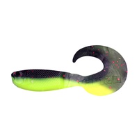 Твистер Yaman Pro Mermaid Tail (7.6 см, 10 шт/уп) Black Red Flake/Chartreuse, №32