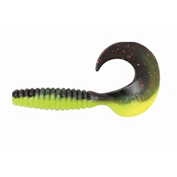 Твистер Yaman Pro Spiral (10.2 см, 5 шт/уп) Black Red Flake/Chartreuse, №32