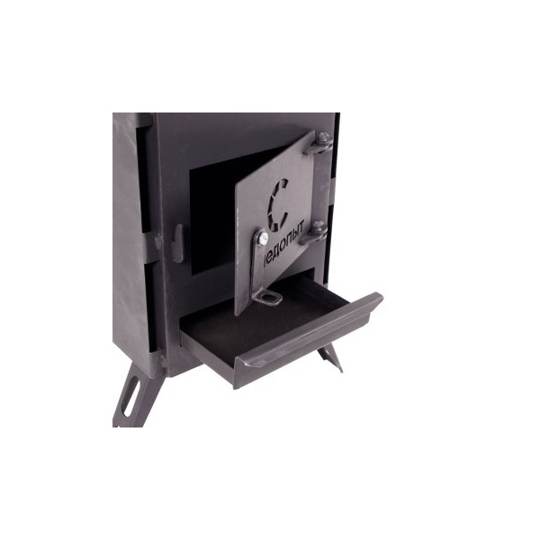 Печь дровяная Следопыт Heavy (с экранами, угловыми трубами и грибком) малая