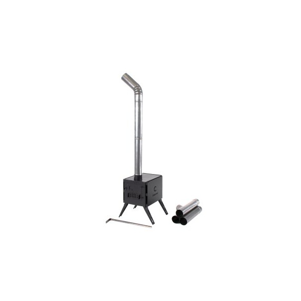 Печь дровяная Следопыт Light (с экранами и угловыми трубами) малая