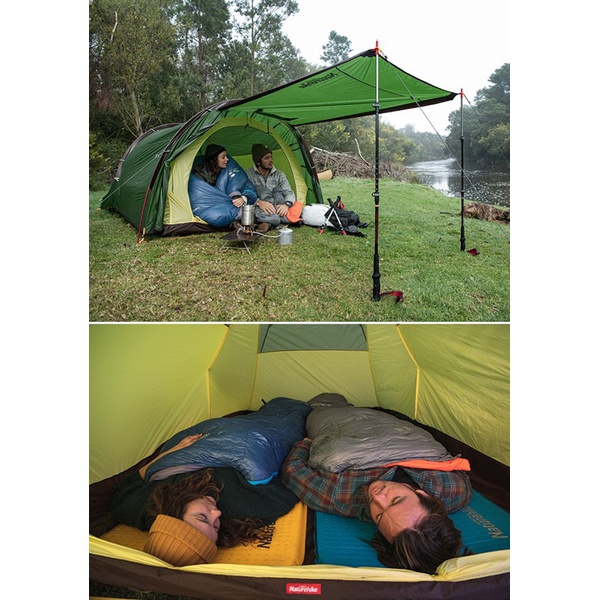 Палатка Naturehike Cloud Tunnel 2 NH20ZP006 зелёный, 20D