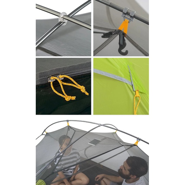 Палатка Naturehike Mongar NH17T007-M светло-зелёный, 20D