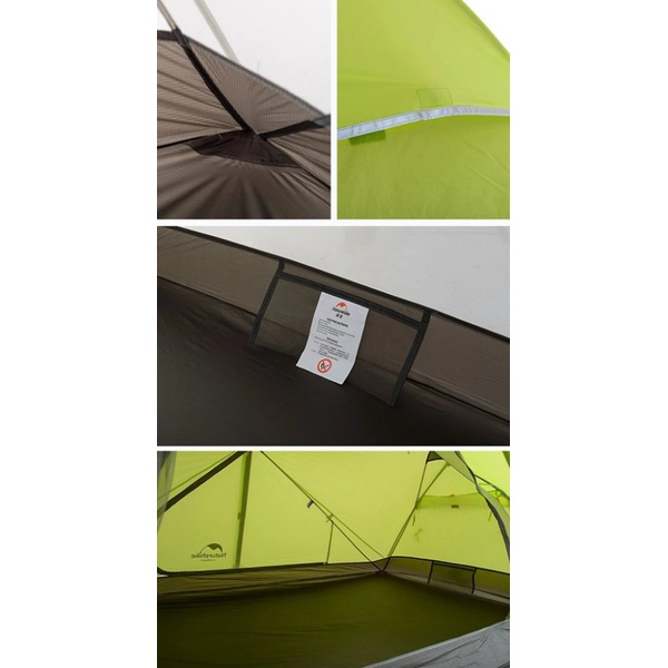 Палатка Naturehike Mongar NH17T007-M светло-зелёный, 20D