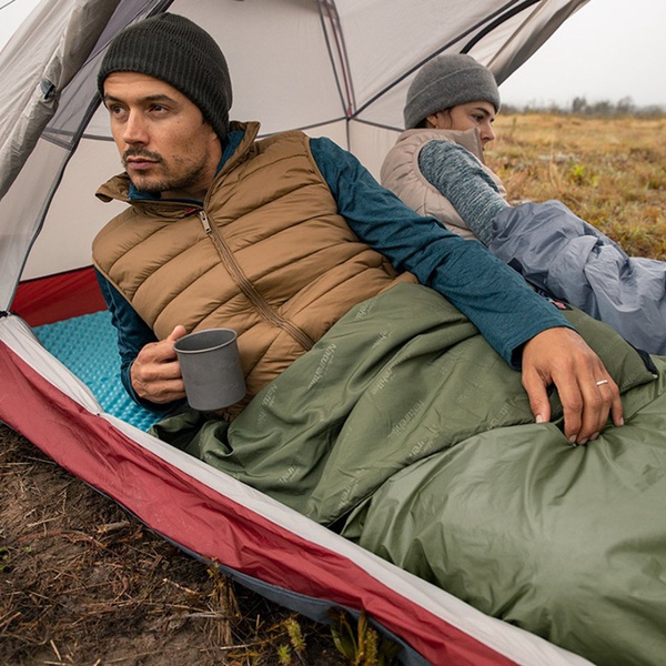 Спальный мешок Naturehike Мини LW180 NH21MSD09 зелёный, р. XL