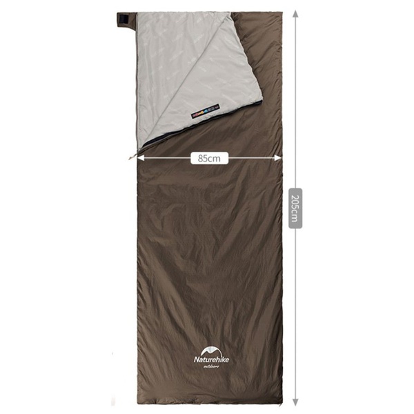 Спальный мешок Naturehike Мини LW180 NH21MSD09 коричневый, р. XL