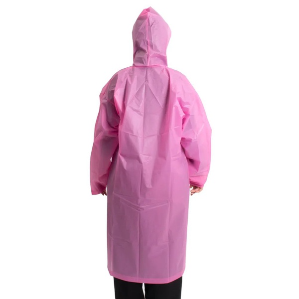 Плащ дождевик Следопыт на кнопках с капюшоном Розовый, 68х120 см