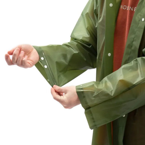 Плащ дождевик Следопыт на кнопках с капюшоном Зелёный, 68х120 см